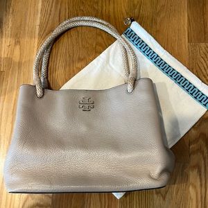 Tory Burch beige slouchy tote